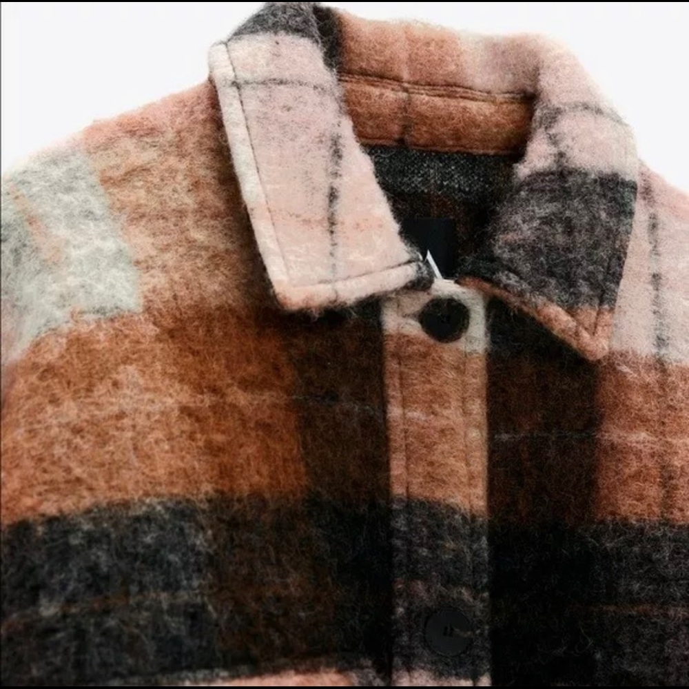 🔴SOLD🔴 ZARA CROPPED PLAID JACKET - Picture 7 of 8